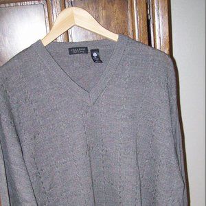 NWOT XL MEN'S CELLINNI  MADE IN ITALY 100% PURE NEW WOOL  LONG SLEEVE SWEATER